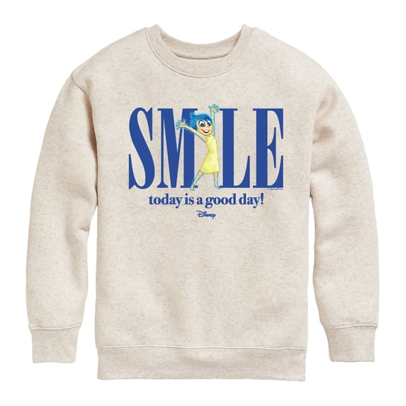Inside Out - Smile Joy Boys' Graphic Long Sleeve Fleece Sweatshirt