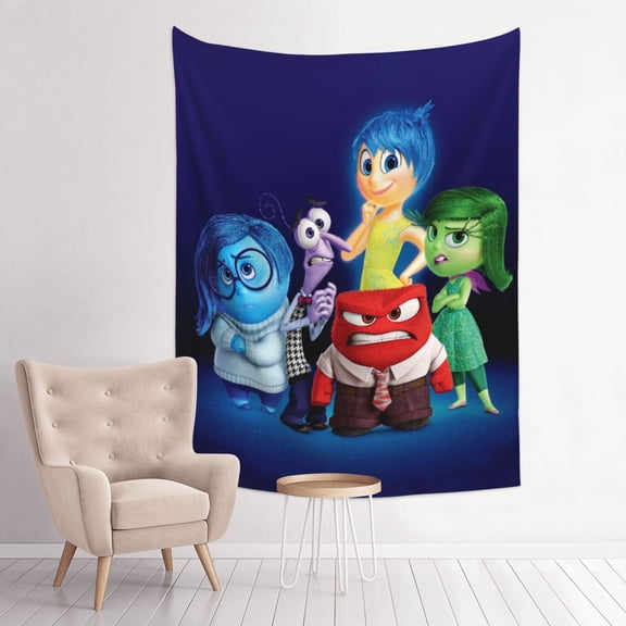 Inside O-u Tapestry Anime Poster Large Background Wall Art Bedroom Wall Decor for Birthday Party 29x37in