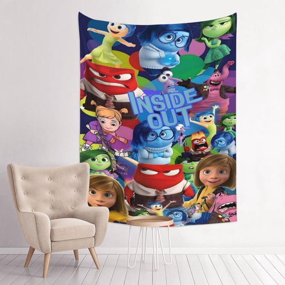 Inside O-u Tapestry Anime Poster Large Background Wall Art Bedroom Wall Decor for Birthday Party 29x37in