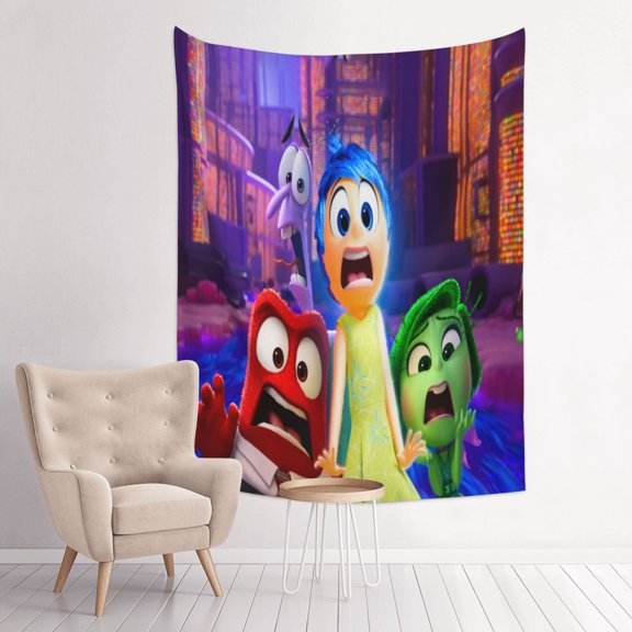 Inside O-u Tapestry Anime Poster Large Background Wall Art Bedroom Wall Decor for Birthday Party 29x37in