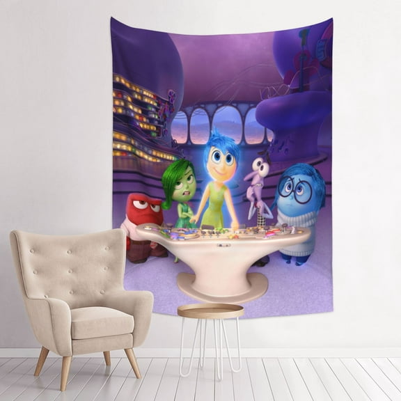 Inside O-u Tapestry Anime Poster Large Background Wall Art Bedroom Wall Decor for Birthday Party 29x37in