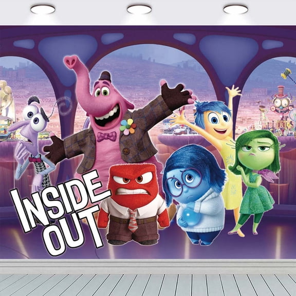 Inside Out Taspestry Post Banner Backdrop Background Party Supplies Wall Decor