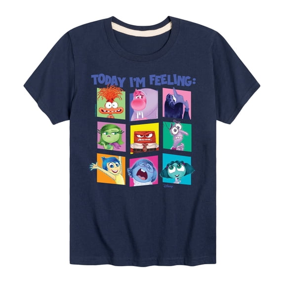 Inside Out - Today, I'm Feeling Grid - Youth Boys Short Sleeve Graphic T-Shirt