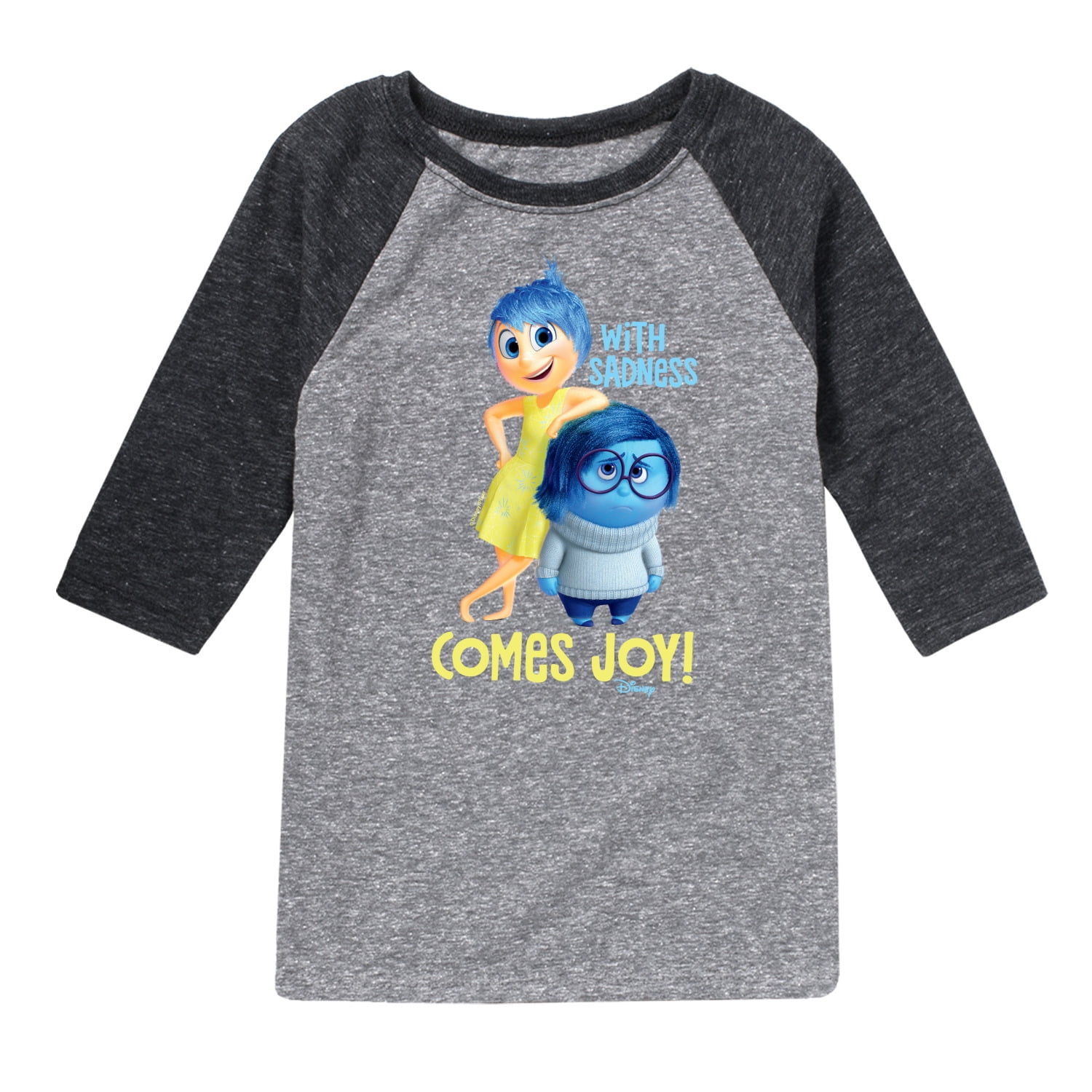 Inside Out - With Sadness Comes Joy - Toddler And Youth Raglan Graphic T- Shirt 