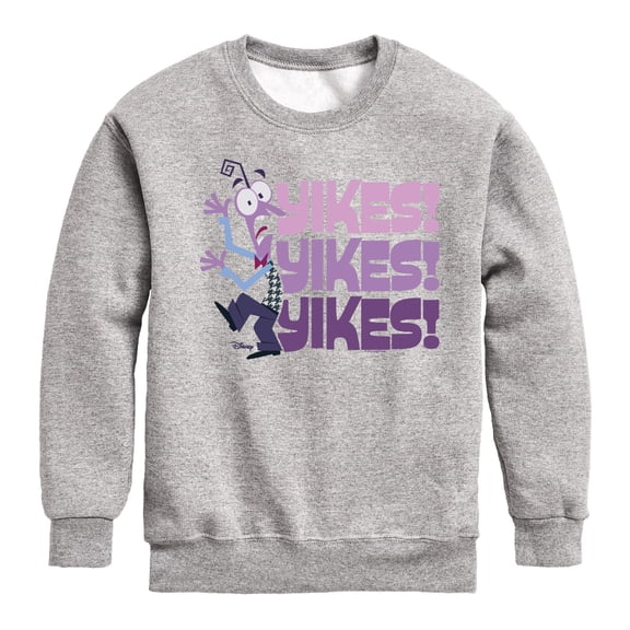 Inside Out - Yikes Fear - Youth Boys Crew Fleece Sweatshirt