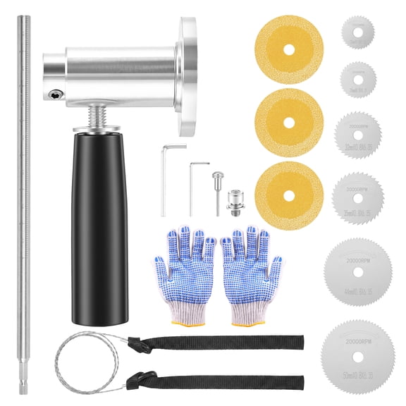 Inside PVC Pipe Cutter Complete Tool Kit Stainless Steel Blades with Clamp Guide Rod Wrench Glove Precision Scale Internal Cutting Tool for Narrow Space Pipeline Repair