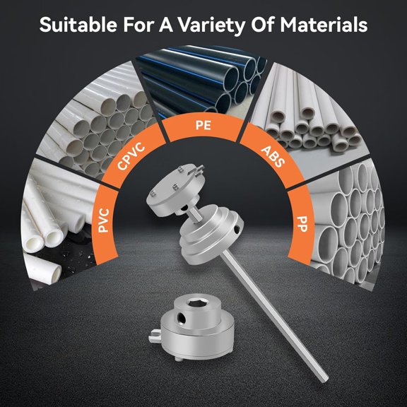 Inside Pipe Cutter for PVC Pipe-Aluminum Alloy Internal PVC Pipe Cutter for 1-1/2"and 2"Pvc Pipe, 7"Adjustable Cutting Depth PVC Pipe Cutter Tool Suitable for ABS, PVC, CPVC, PE, or PP Material