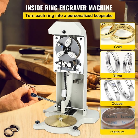 Inside Ring Engraver Double Sided Dial Ring Engraver Stamper 1.5mm-2.0mm Character Letter Block Ring Engraver Machine for Rings Inner Engraving