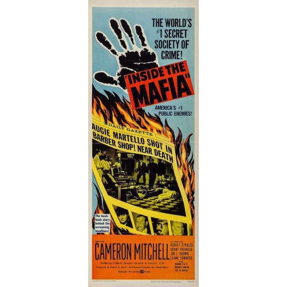 Inside The Mafia Insert Movie Poster 14x36 Unframed, Age: Adults AB Posters