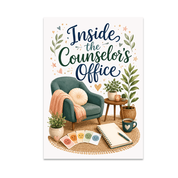 Inside the Counselor's Office Wall Art - School Counselor Decor - 13x19 Poster Print