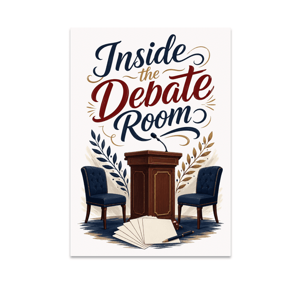 Inside the Debate Room Wall Art - Debate Coach Enthusiast - 13x19 Poster Print
