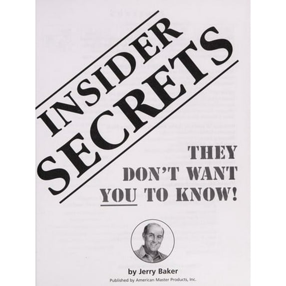Pre-Owned Insider Secrets (Hardcover) 0922433909 9780922433902