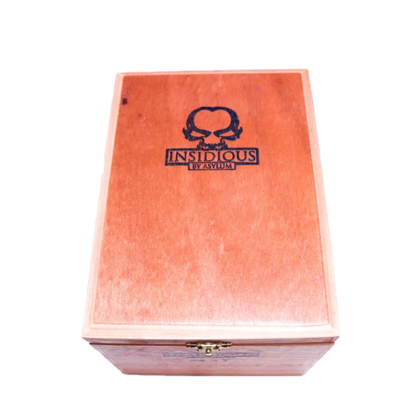 Insidious Long Filler Empty Wood Cigar Box 7.5" x 5.5" x 5.25"
