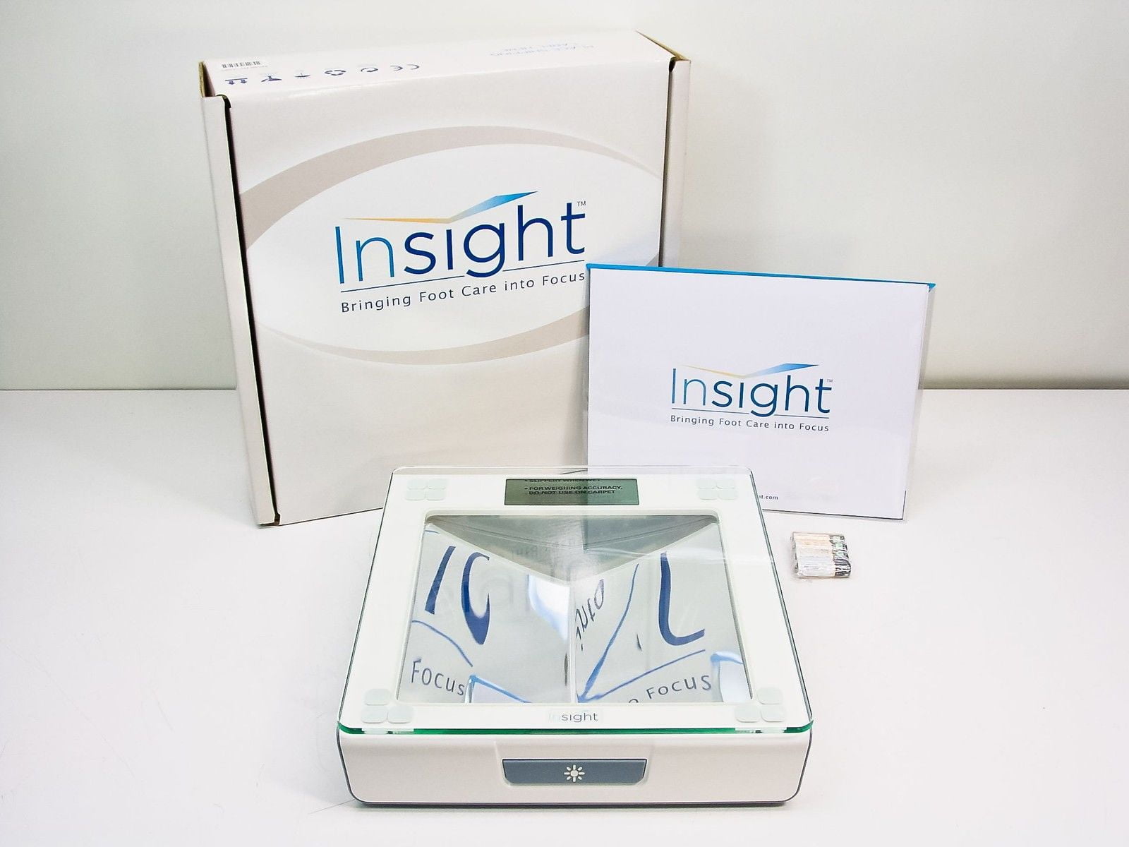 Insight 400lb Glass Digital Bathroom Weight Scale For Diabetic Foot ...