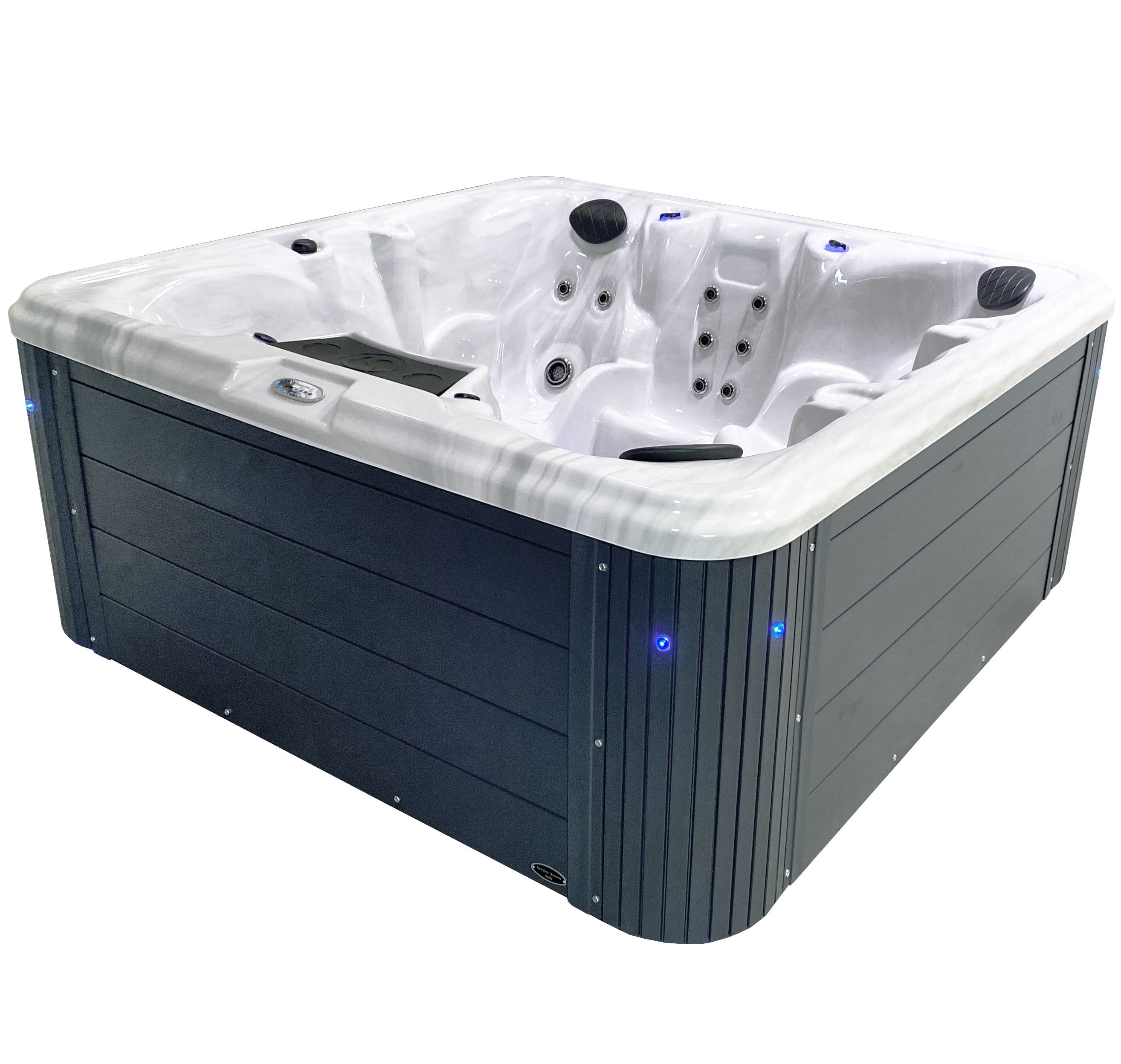 Insight 6-Person Gray Polyethylene Square Hot Tub with 34 Jets