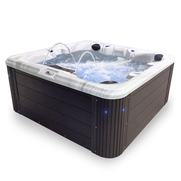Aqualife by Strong Spas Insight 6 Person 73-Port Lounger Spa, 34 Jets, Espresso