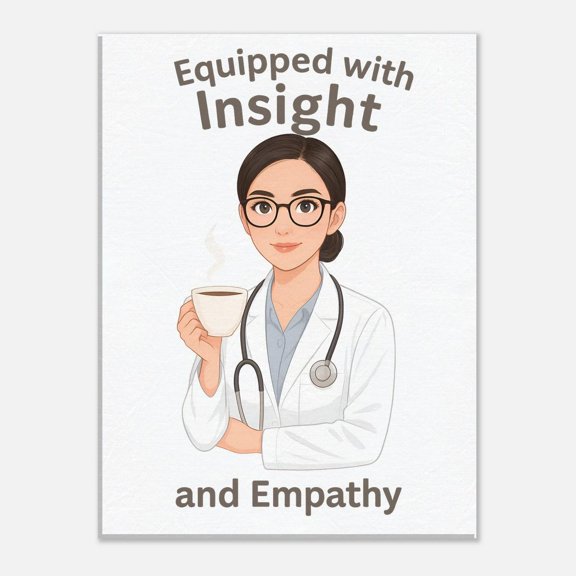 Insight And Empathy Therapist Wall Art Print, Unframed Paper Poster 8x10in