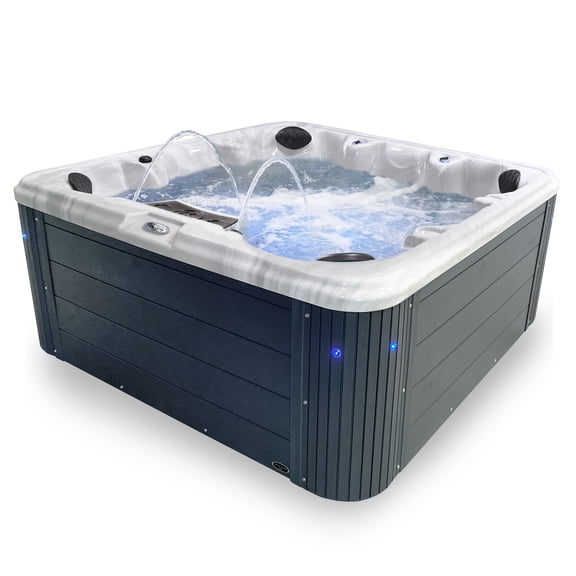 Aqualife by Strong Spas Insight 6 Person 73-Port Non-Lounger Spa, 34 Jets, Gray