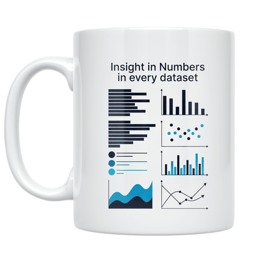 Insight in Numbers Design - Data Analyst Enthusiast - 11 oz Ceramic Coffee Mug