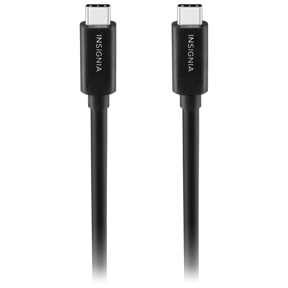 Insignia 1m (3.3 ft.) USB-C to USB-C Charge Cable 100W, 10 Gbps (NS-PCKCC3-C) Fast Charging & High-Speed Data Transfer Black