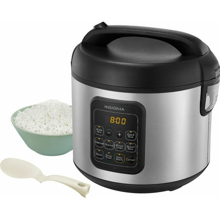 Insignia™ - 20-Cup Rice Cooker and Steamer - Stainless Steel