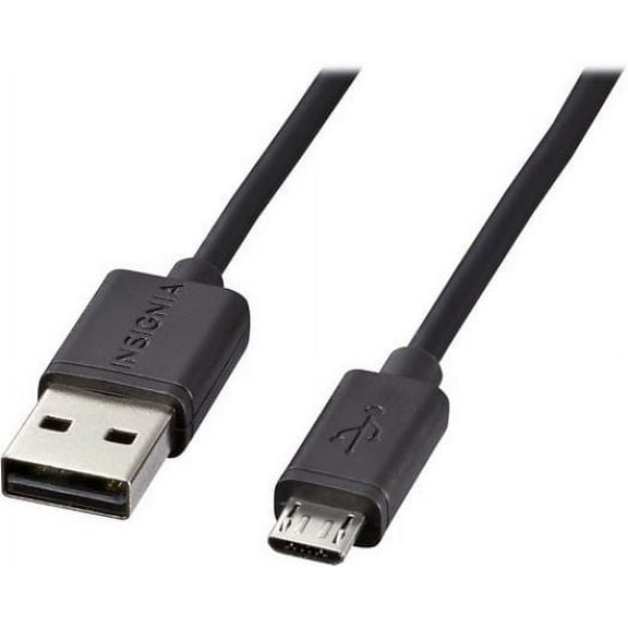 Insignia - 4 Micro USB Cable - Black