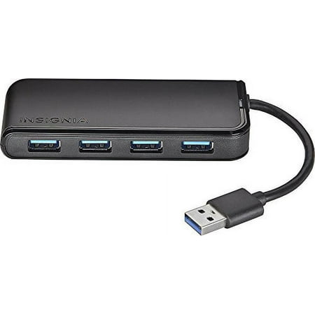 Insignia™ - 4-Port USB 3.0 Hub - Black