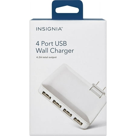 Insignia 4-Port USB Wall Charger - White