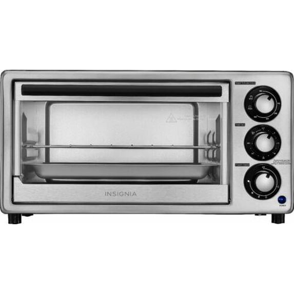 Insignia- 4-Slice Toaster Oven - Stainless Steel