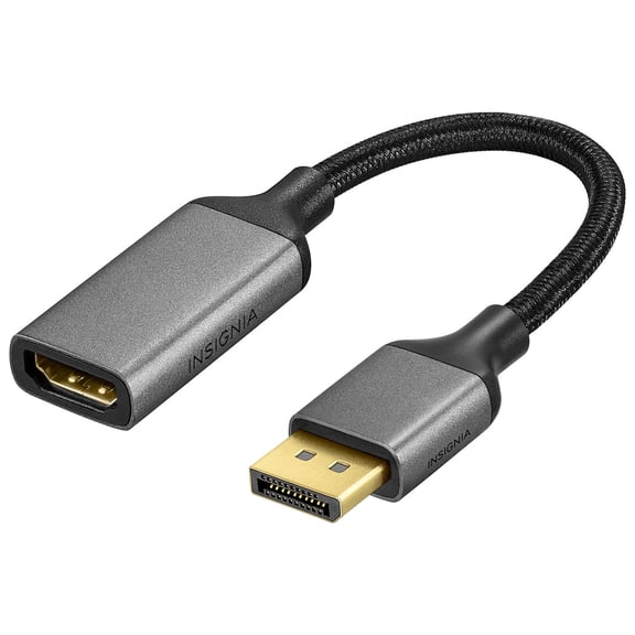 Insignia DisplayPort 1.4 to HDMI Adapter for Monitor and TV  Black