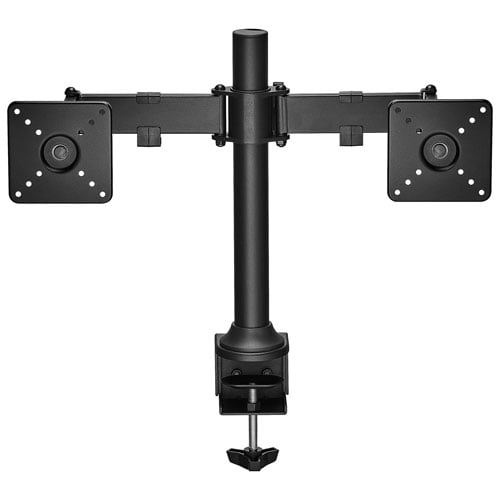 Insignia Dual Arm Full Motion Hydraulic Monitor Mount, Adjustable Desk Stand, Black (NS-PDMM19-C)