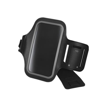Insignia™ - Fitness Armband for Cell Phones with Screens up to 6.2" - Black