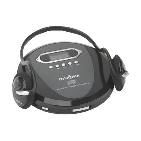 Insignia™ - Portable CD Player - Black/Charcoal