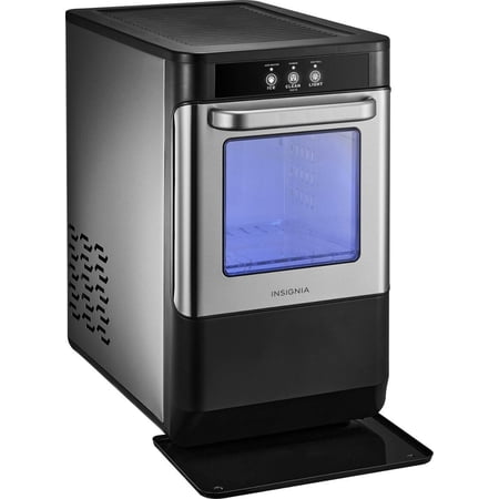 Insignia™ - Portable Nugget Ice Maker with Auto Shut-Off - Stainless Steel
