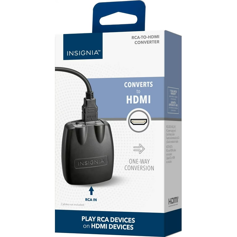 Insignia RCA to HDMI Converter, 1080P RCA AV Composite Audio Video