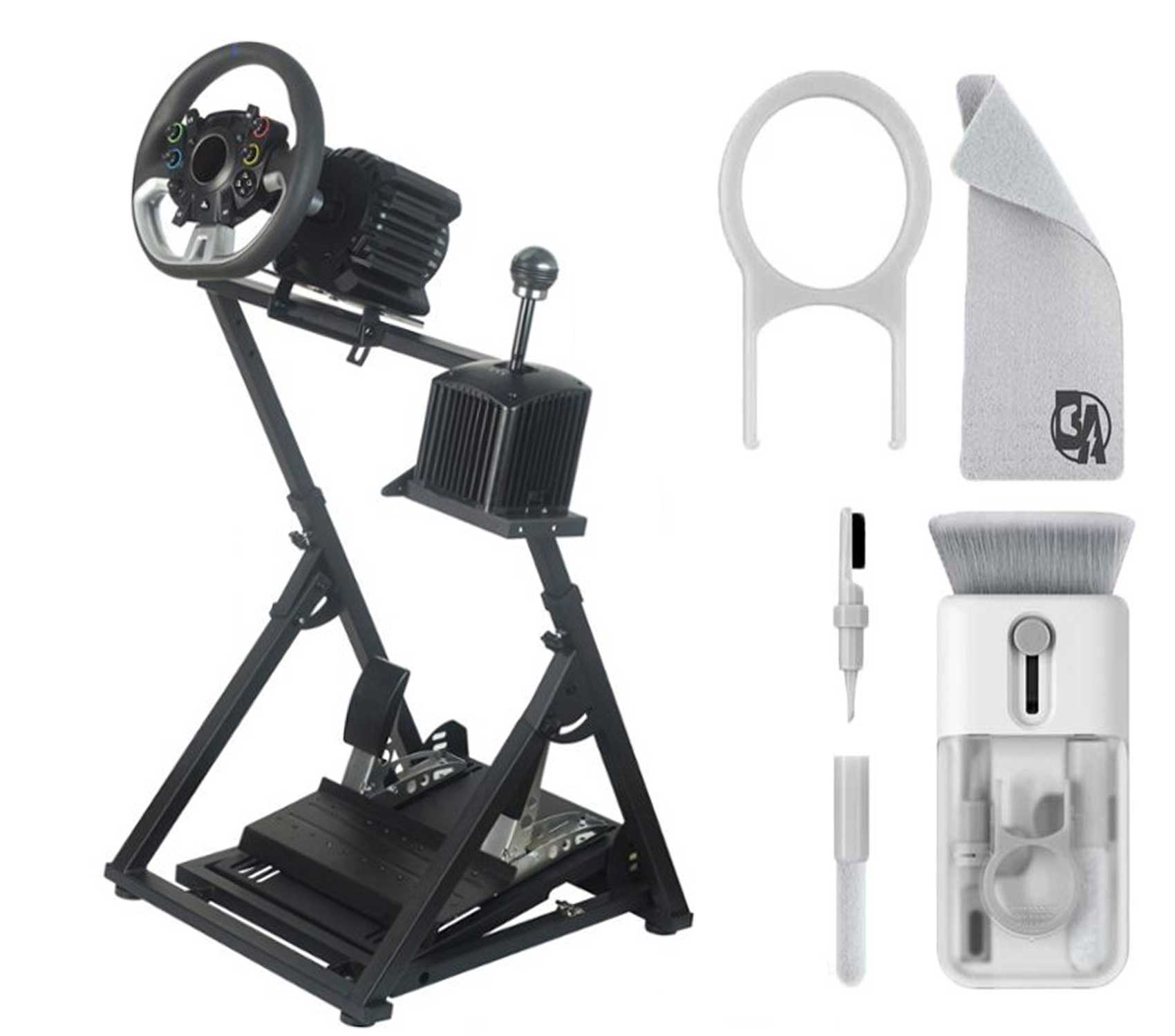Insignia™ Racing Wheel Stand Black With Cleaning Electric kit Bolt