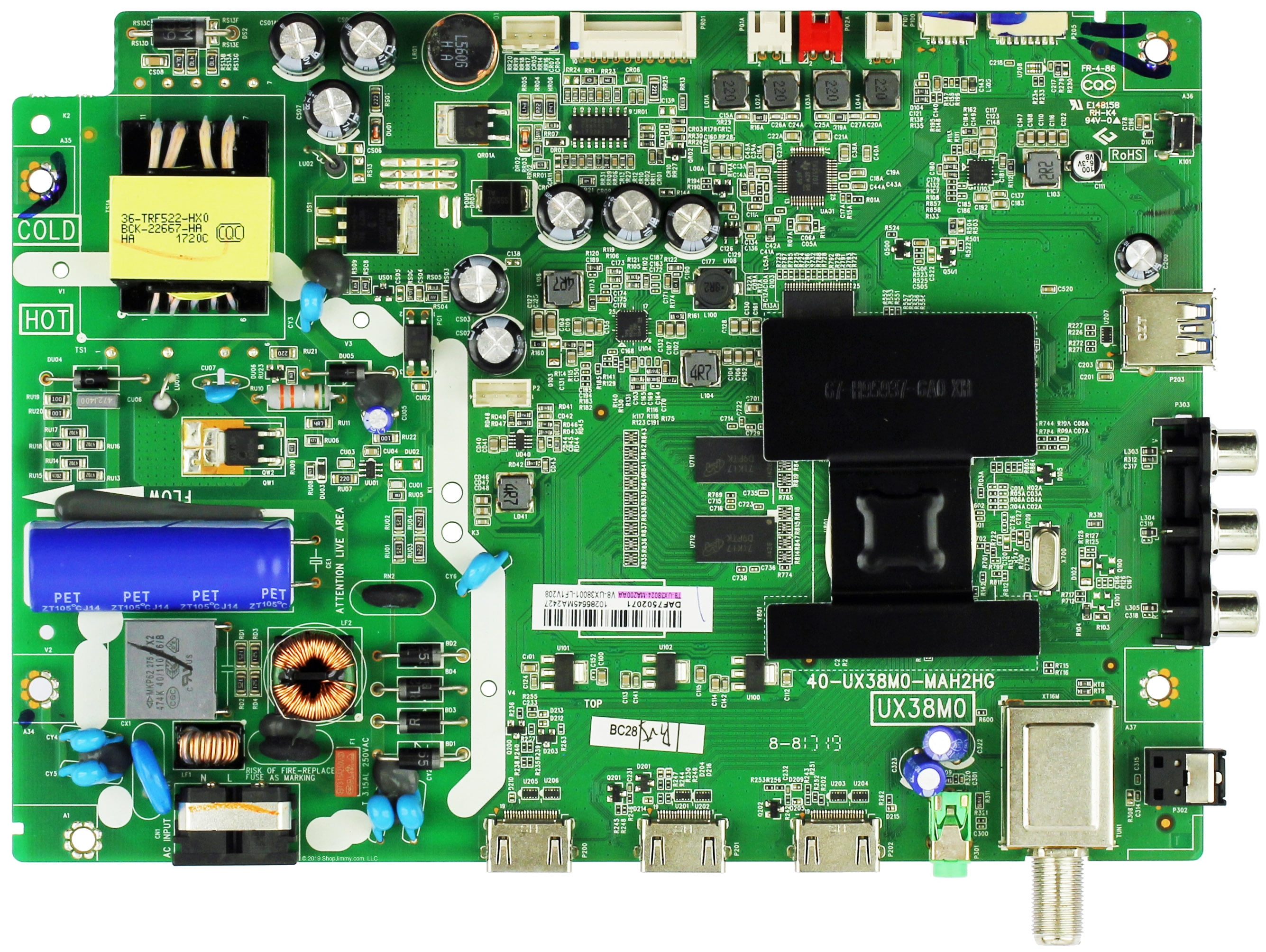 Insignia T8UX38024MA20 Main Board for NS39D310NA17