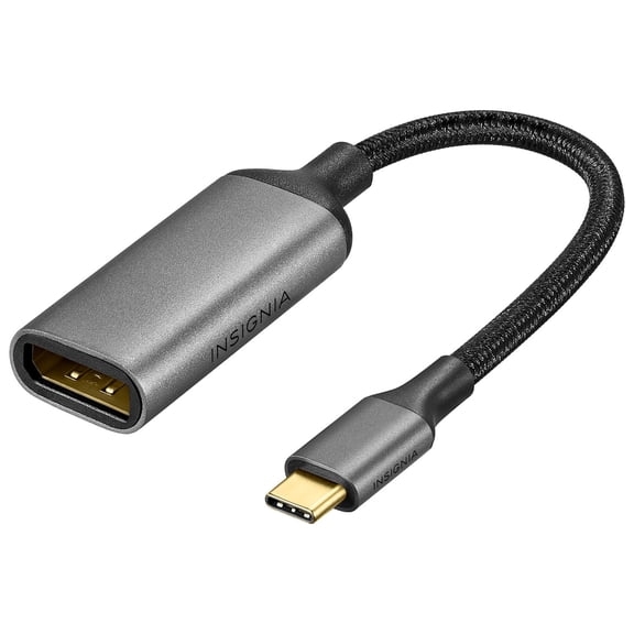 Insignia USB-C to DisplayPort 1.4 8K Adapter (NS-PCUCDPB26-C)  8K Ultra HD Video, Plug-and-Play, Black