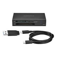 Insignia™ - USB-C to SD, microSD and CompactFlash Memory Card Reader - Black