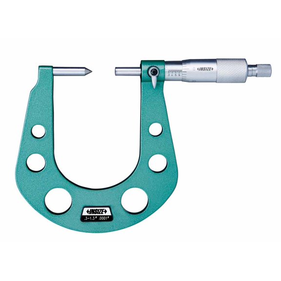 Insize DISK BRAKE MICROMETER, .3-1.3", graduation .0001"