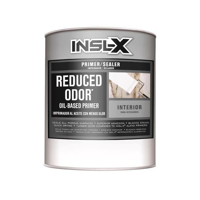 Insl-X 1024676 1 qt. Reduced Odor White Flat Oil-Based Alkyd Primer - Pack of 4