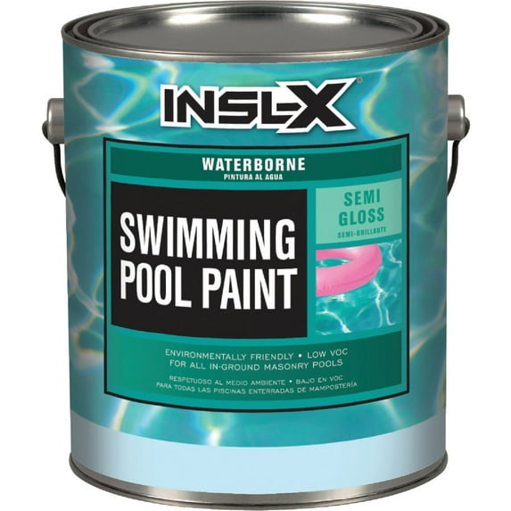 Insl-X Indoor and Outdoor Semi-Gloss White Acrylic Swimming Pool Paint 1 gal