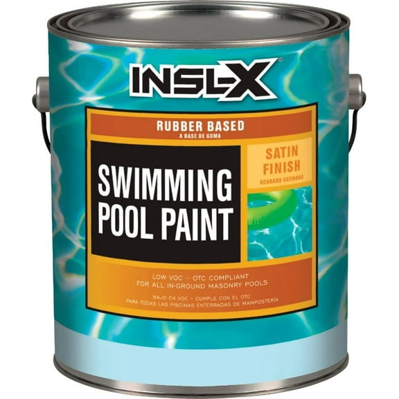 Insl-X Swimming Pool Paint Rubber Based Indoor, Outdoor Satin Royal Blue 1 Gl 24 Hr