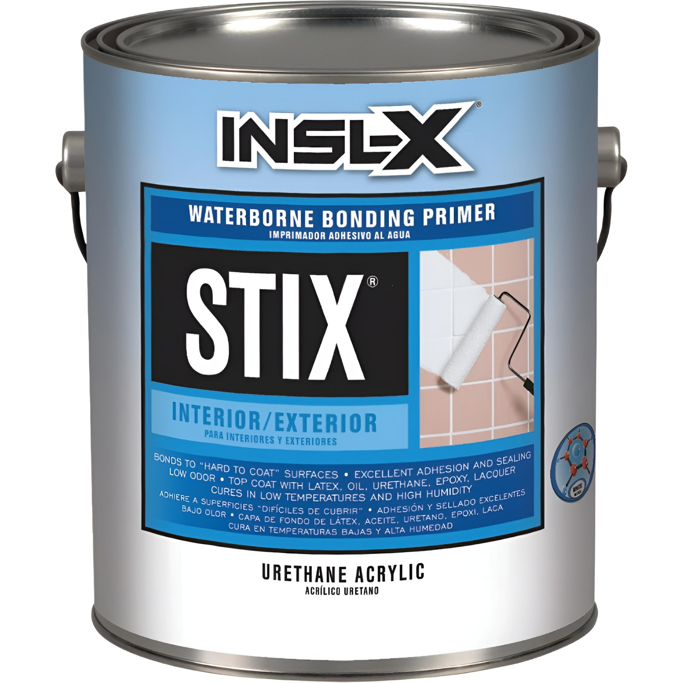Insl-x Stix Waterborne Bonding Primer - Low Odor, Interior/Exterior - 1 gal, White — Interior & Exterior Use, Professional Finish