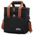 thumbnail image 1 of Inslulated Lunch Bag Box for Adults Men Women Resuable Large for Working Camping Travel Picnic Black, 1 of 7