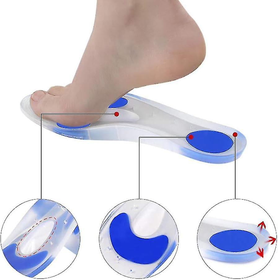 Insoles Silicone Gel Arch Support Orthotic Shoe Insert Relieve