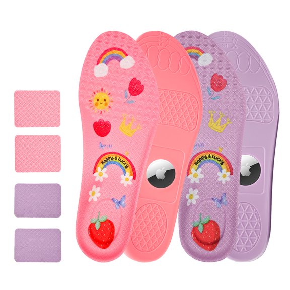 Insoles for Airtag Hidden Holder, Tracker Devise Case for Kids, Comfortable Inserts for Shoes,Cute Cartoon Patern