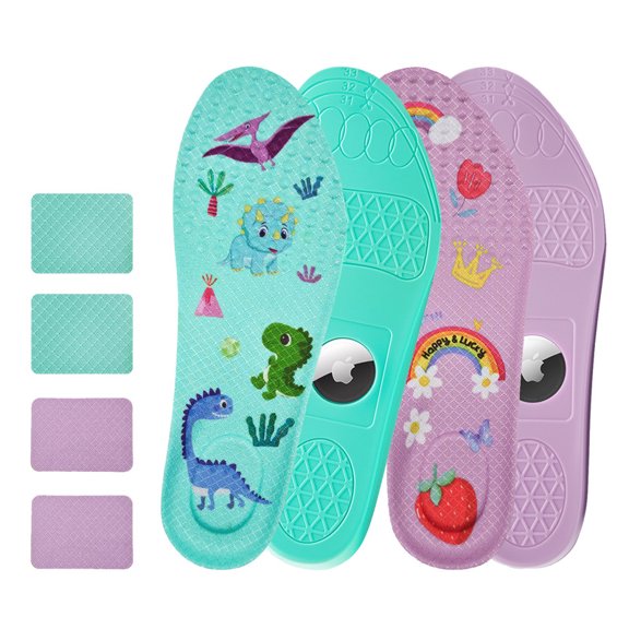 Insoles for Airtag Hidden Holder, Tracker Devise Case for Kids, Comfortable Inserts for Shoes,Cute Cartoon Patern