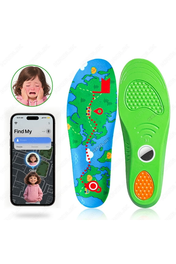 Insoles for Airtag Tracking Devise Hidden Holder Comfortable Securely Mounted Shoe Inserts Tracker Insoles for Kids and Seniors