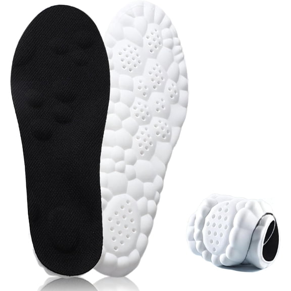 Insoles for Men Women, 2026 New 4D Memory Foam Cloud Insoles, Upgrade Massage Insole with Arch Surpport & Cushioned Comfort Fits All Shoe Types